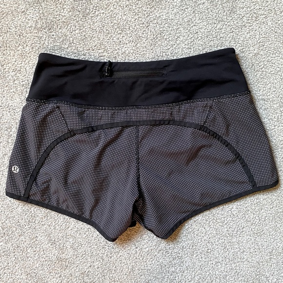 lululemon athletica Pants - Lululemon black patterned running shorts